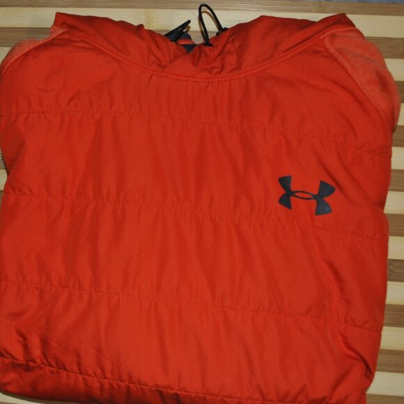 Under Armour Other - Under Armour Hoodie Mens XL Orange ColdGear Storm Puffer Swacket Pullover Gym